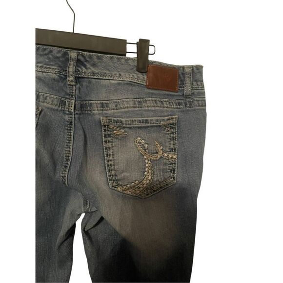 Maurices Womens Blue Denim Five Pocket Boot Cut Jeans Size 17/18 Long - Picture 3 of 16